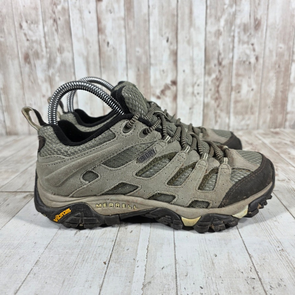 Merrell Moab 2 Waterproof Hiking Shoes Womens 6 Granite Grey J32848 Vibram